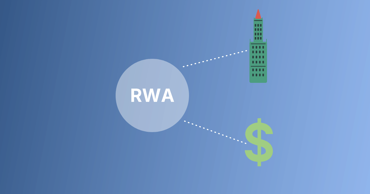 Un cercle représentant un RWA immobilier et de cash.