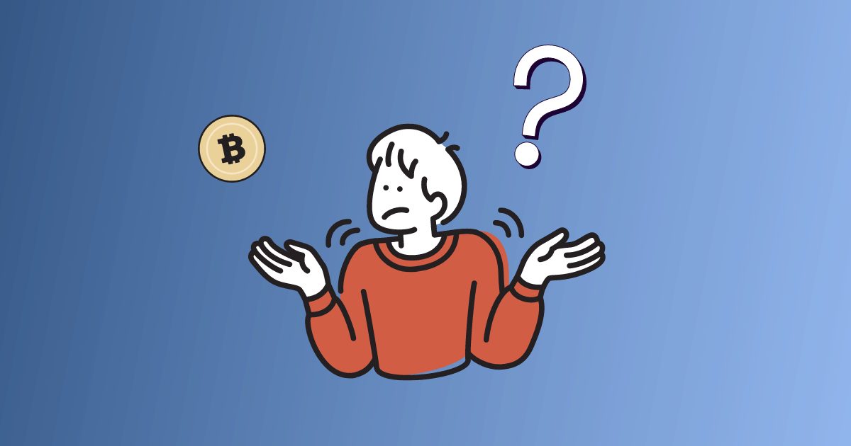 Un utilisateur levant les bras montrant sa confusion quant à ce qu'il est possible de faire avec un bitcoin.