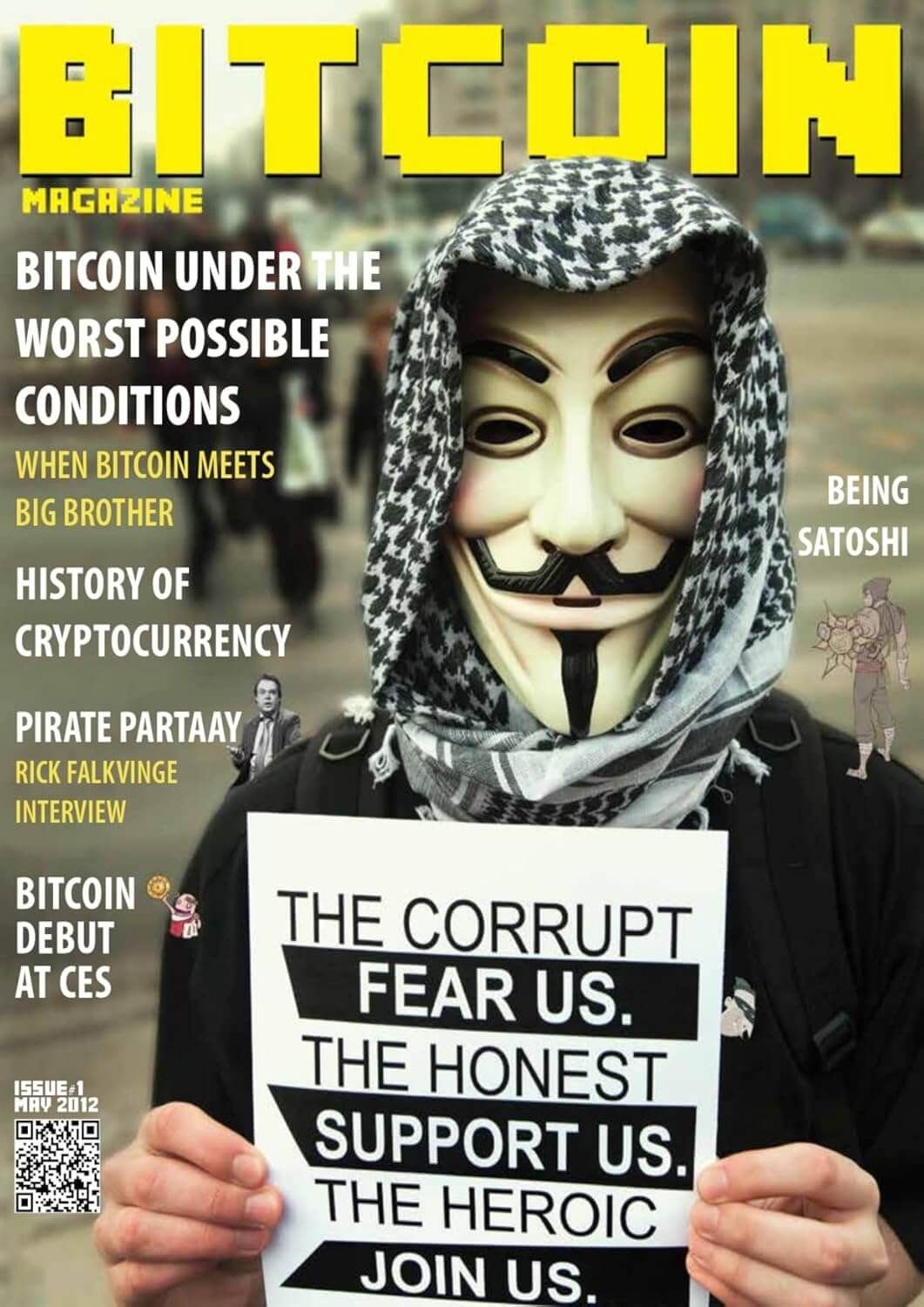 Couverture de la première édition du Bitcoin Magazine